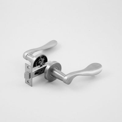 Hansdorf Royce Solid Stainless Steel Passage Door Lever Handle Kit Brushed Chrome - Sydney Home Centre