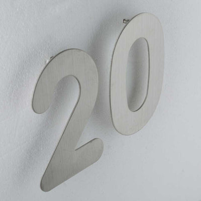 Hansdorf Stainless Steel 150mm House Number 0 Brushed Chrome - Sydney Home Centre