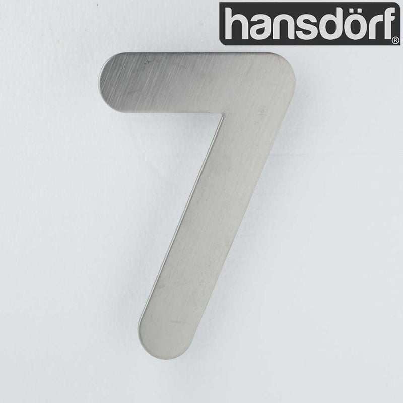 Hansdorf Stainless Steel 150mm House Number 7 Brushed Chrome - Sydney Home Centre