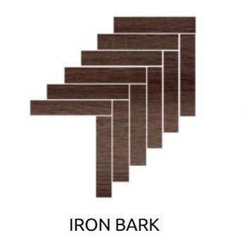 Hardwood Iron Bark Herringbone Mosaic 352x422 SurfaceTec® - Sydney Home Centre