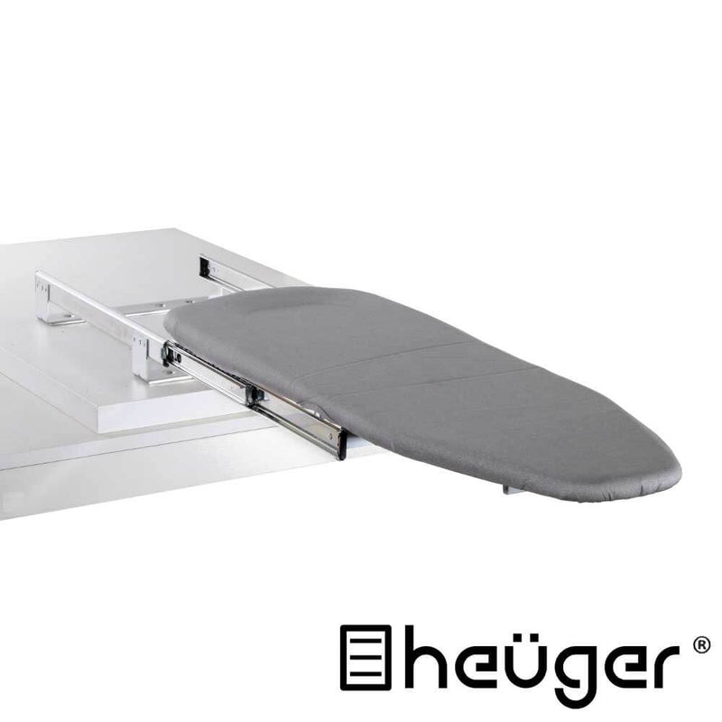 Heuger Fold - Out Hide - Away Ironing Board 800mm Grey - Sydney Home Centre