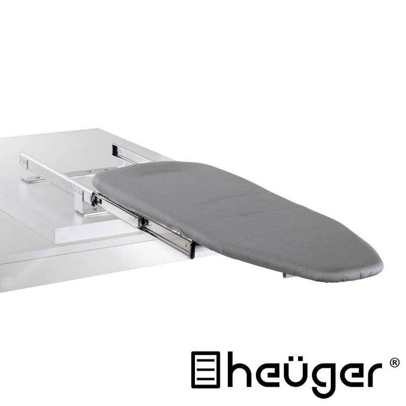 Heuger Fold-Out Hide-Away Ironing Board 800mm Grey - Sydney Home Centre