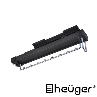 Heuger Pandora Top Mounted Clothes Hanger Rack Polished Satin / Black - Sydney Home Centre