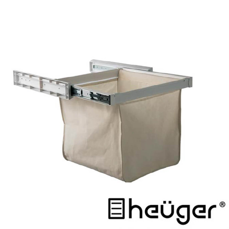Heuger Pull Out Storage Bag / Laundry Hamper For 600mm Wide Cabinet White - Sydney Home Centre