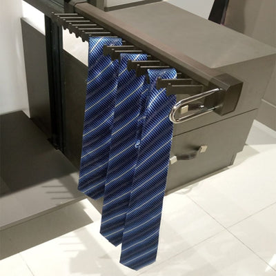 Heuger Slide-Out Side-Mounted Tie Rack Black - Sydney Home Centre