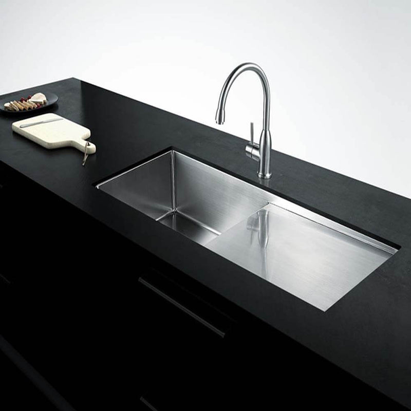 Higold 1000mm Nano Coated Stainless Steel Single Bowl Kitchen Sink With Drainer & R10 Corner Brushed Satin - Sydney Home Centre