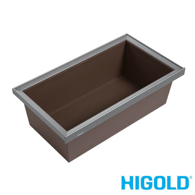 Higold A Series Deep Pull Out Wardrobe Basket Fits 900mm Cabinet Grey & Chocolate - Sydney Home Centre