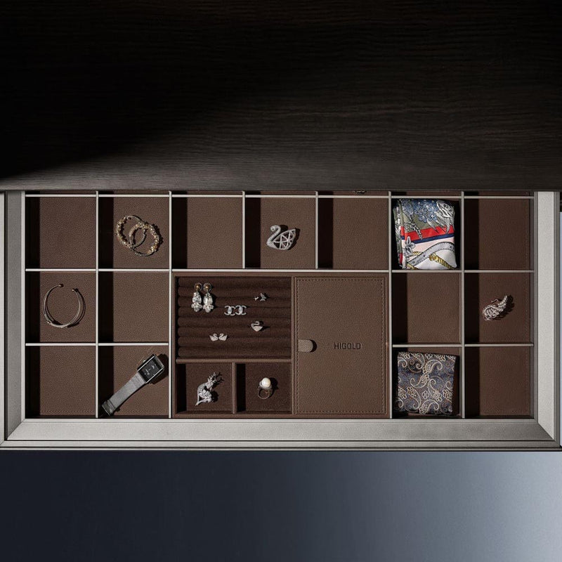 Higold A Series Pull Out Accessories / Jewellery Storage Box Fits 900mm Cabinet Grey & Chocolate - Sydney Home Centre