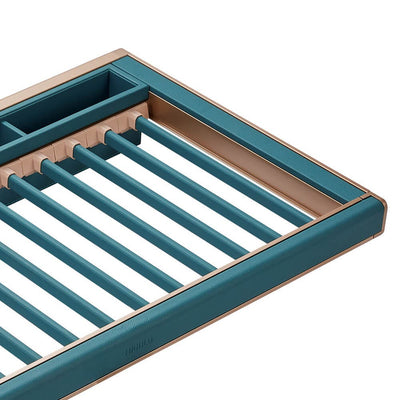 Higold B Series Pull Out Trouser And Belt Rack (Holds 14 Pairs) Fits 900mm Cabinet Tiffany Teal With Copper - Sydney Home Centre