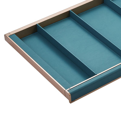 Higold B Series Pull Out Wardrobe Storage Tray With Adjustable Sections Fits 900mm Cabinet Tiffany Teal With Copper - Sydney Home Centre