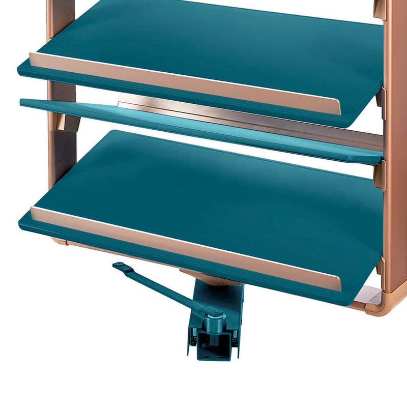 Higold B Series Rotating Shoe Rack 12-Tier Fits 800-900mm Cabinet Tiffany Teal With Copper - Sydney Home Centre