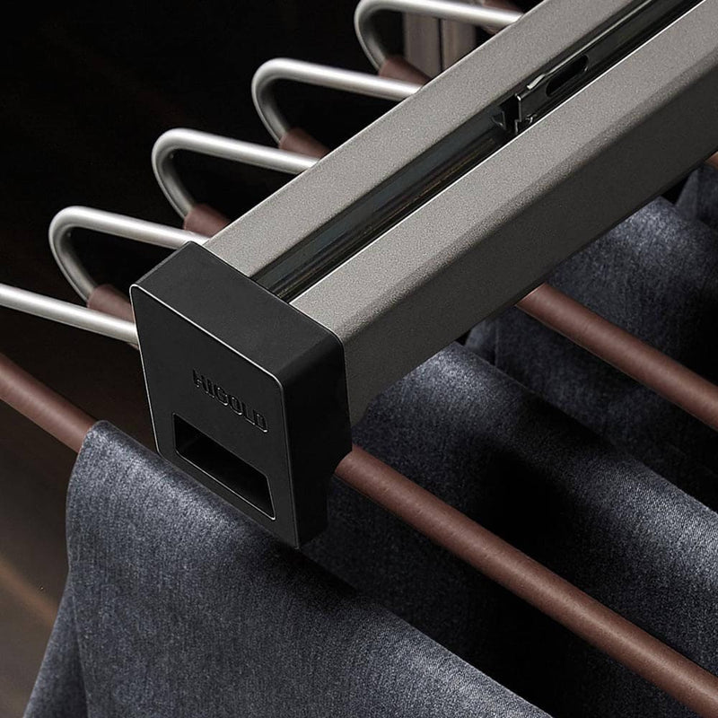 Higold A Series Top Mount Trousers Holder (Holds 9 Pairs) Grey & Chocolate - Sydney Home Centre