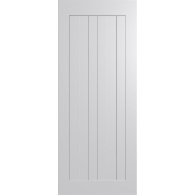 Hume Doors Accent HAG12 (2040mm x 410mm x 35mm) Solicore Particleboard Core Primed MDF Unglazed Internal Door - Sydney Home Centre