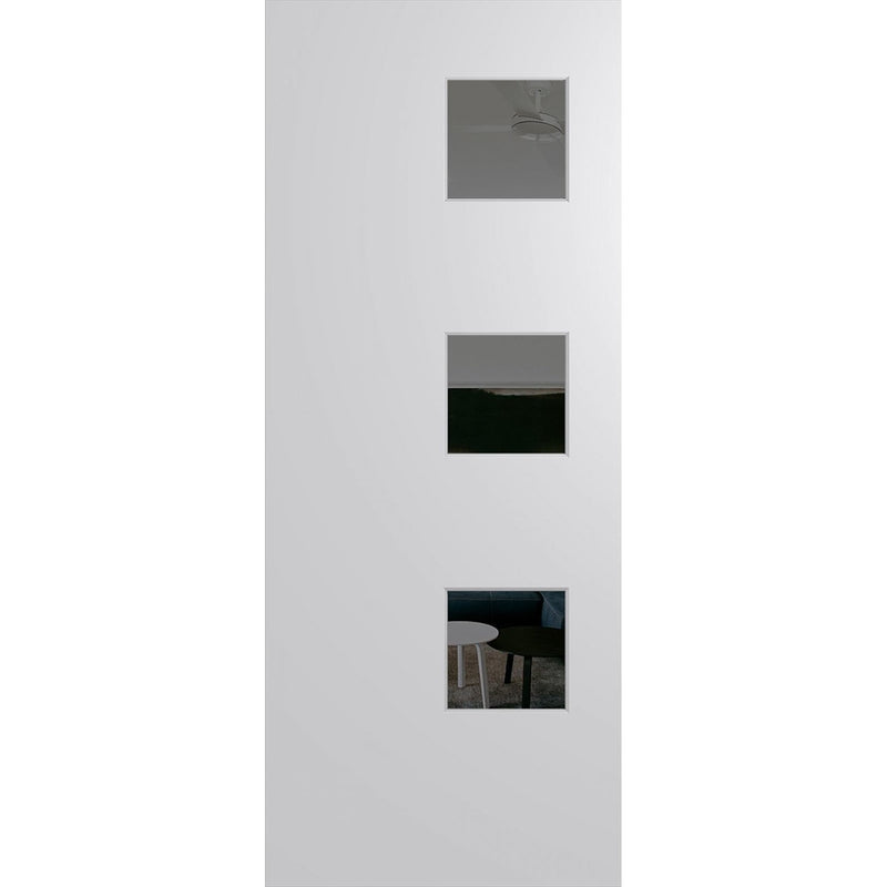Hume Doors BFR1 (2040mm x 820mm x 40mm) DuraXP Grey Tint Bushfire Resistant Entrance Door - Sydney Home Centre