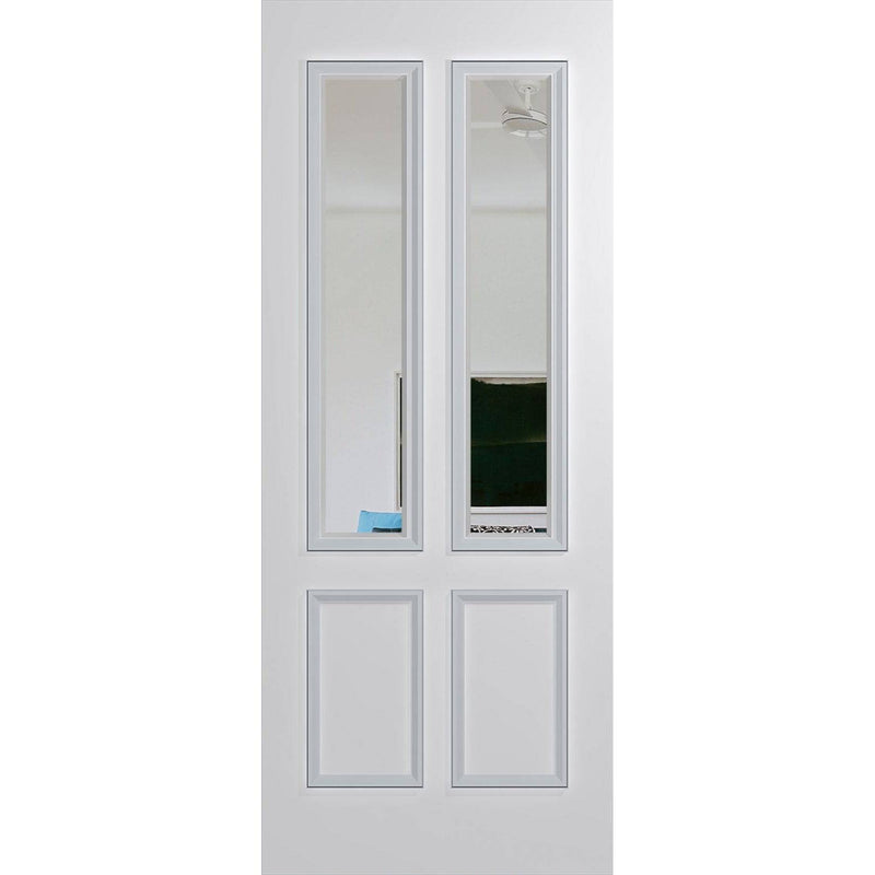 Hume Doors BFR12 (2040mm x 820mm x 40mm) Solid HMR MDF Core DuraXP Clear Bushfire Resistant Entrance Door - Sydney Home Centre
