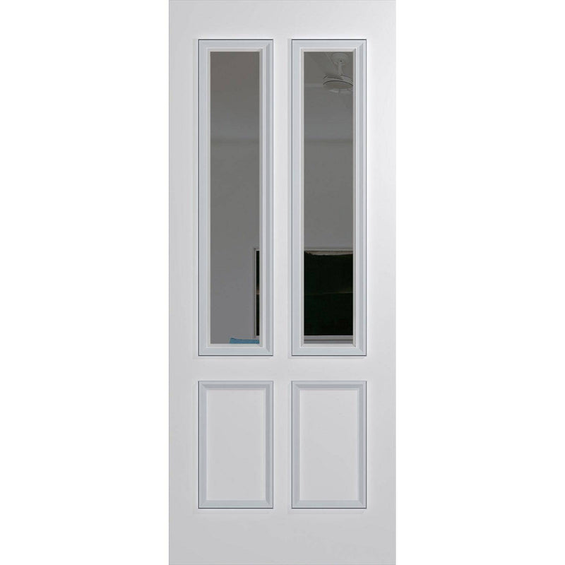 Hume Doors BFR12 (2040mm x 820mm x 40mm) Solid HMR MDF Core DuraXP Grey Tint Bushfire Resistant Entrance Door - Sydney Home Centre