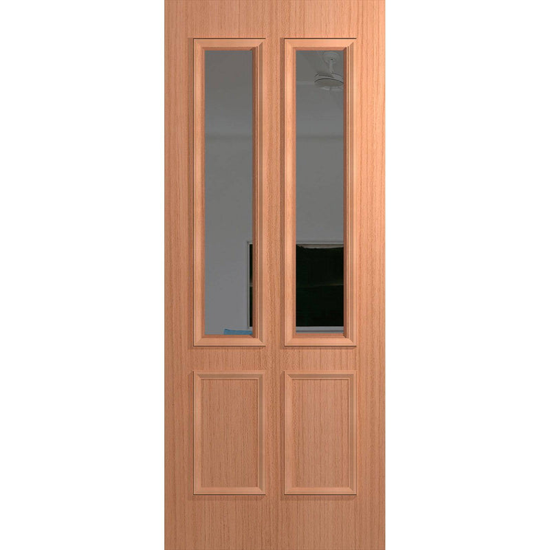 Hume Doors BFR12 (2040mm x 820mm x 40mm) Solid HMR MDF Core SPM Grey Tint Bushfire Resistant Entrance Door - Sydney Home Centre