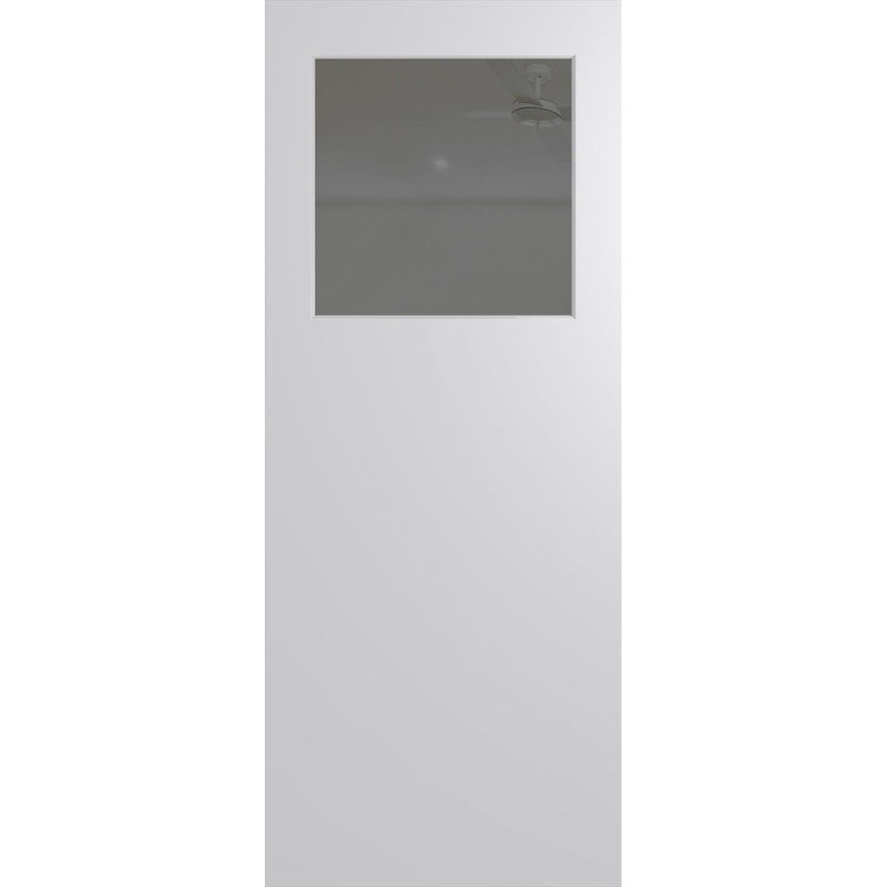 Hume Doors BFR15 (2040mm x 820mm x 40mm) Solid HMR MDF Core DuraXP Grey Tint Bushfire Resistant Entrance Door - Sydney Home Centre