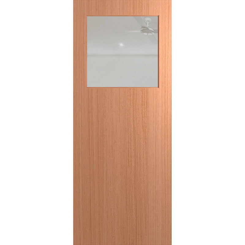 Hume Doors BFR15 (2040mm x 820mm x 40mm) Solid HMR MDF Core SPM Clear Bushfire Resistant Entrance Door - Sydney Home Centre