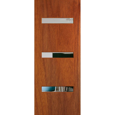 Hume Doors BFR2 (2040mm x 820mm x 40mm) Solid HMR MDF Core Merbau Clear Bushfire Resistant Entrance Door - Sydney Home Centre