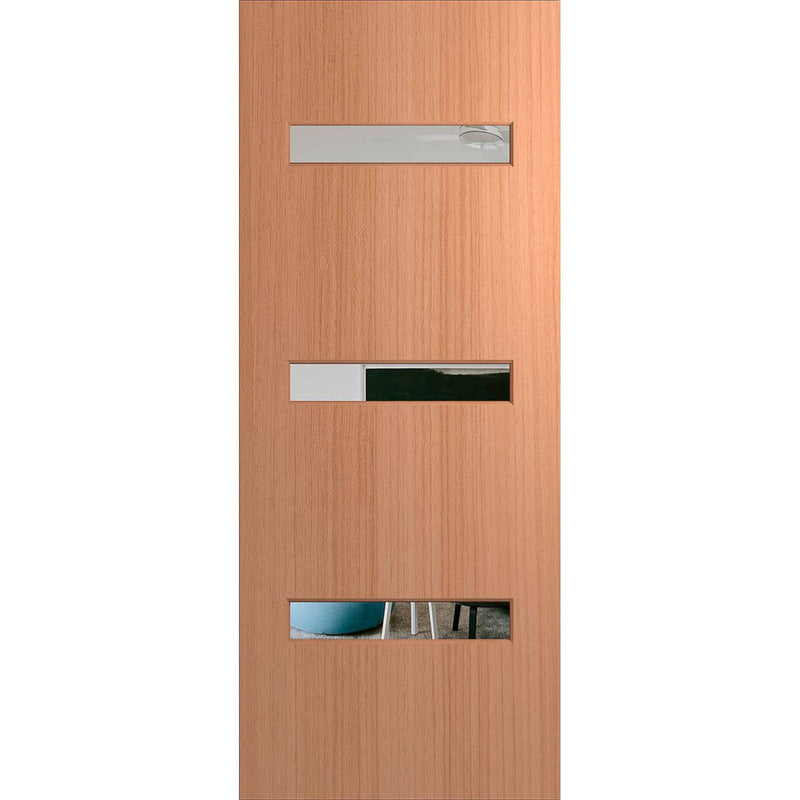 Hume Doors BFR2 (2040mm x 820mm x 40mm) Solid HMR MDF Core SPM Clear Bushfire Resistant Entrance Door - Sydney Home Centre