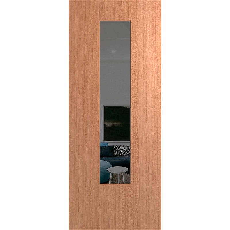 Hume Doors BFR6 (2040mm x 820mm x 40mm) Solid HMR MDF Core SPM Grey Tint Bushfire Resistant Entrance Door - Sydney Home Centre