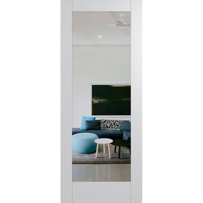 Hume Doors Hampton HAM1 (2040mm x 520mm x 35mm) Hampton Construction Primed MDF Clear Internal Door - Sydney Home Centre