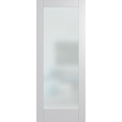 Hume Doors Hampton HAM1 (2040mm x 520mm x 35mm) Hampton Construction Primed MDF Translucent Internal Door - Sydney Home Centre