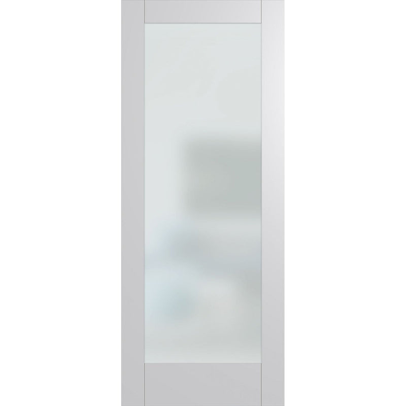 Hume Doors Hampton HAM1 (2040mm x 620mm x 35mm) Hampton Construction Primed MDF Translucent Internal Door - Sydney Home Centre