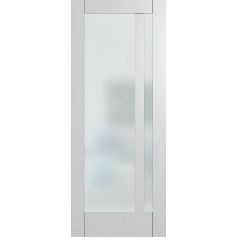 Hume Doors Hampton HAM10 (2040mm x 520mm x 35mm) Hampton Construction Primed MDF Translucent Internal Door - Sydney Home Centre