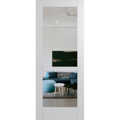 Hume Doors Hampton HAM2 (2040mm x 520mm x 35mm) Hampton Construction Primed MDF Clear Internal Door - Sydney Home Centre