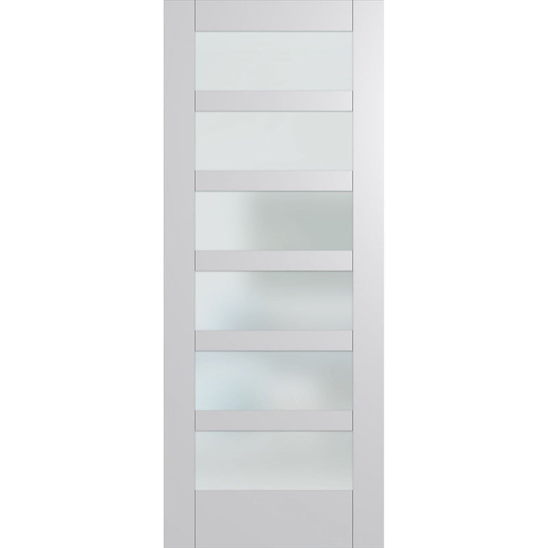 Hume Doors Hampton HAM6 (2340mm x 720mm x 35mm) Hampton Construction Primed MDF Translucent Internal Door - Sydney Home Centre