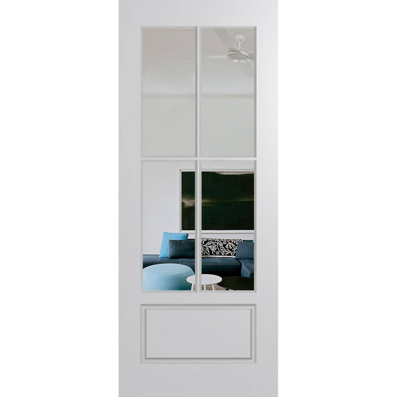 Hume Doors HAV44 (2040mm x 820mm x 40mm) Solid HMR MDF Core DuraXP Clear Haven Entrance Door - Sydney Home Centre
