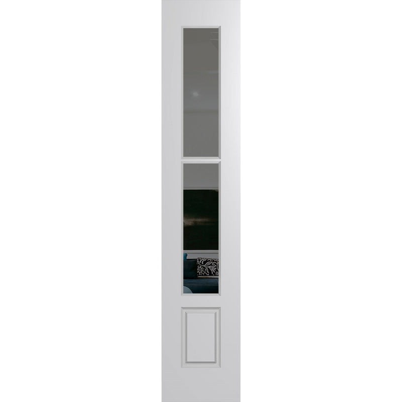 Hume Doors HAV45 (2040mm x 400mm x 40mm) Solid HMR MDF Core SPM Grey Tint Haven Entrance Door - Sydney Home Centre