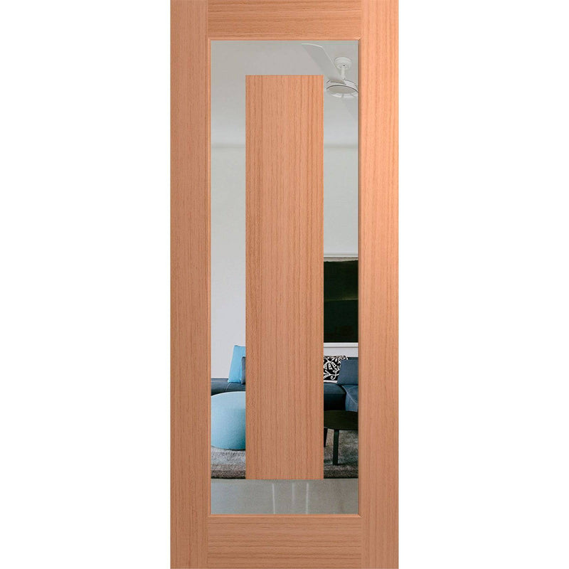Hume Doors Illusion XIL1 (2040mm x 820mm x 40mm) Engineered Joinery SPM Clear Entrance Door - Sydney Home Centre