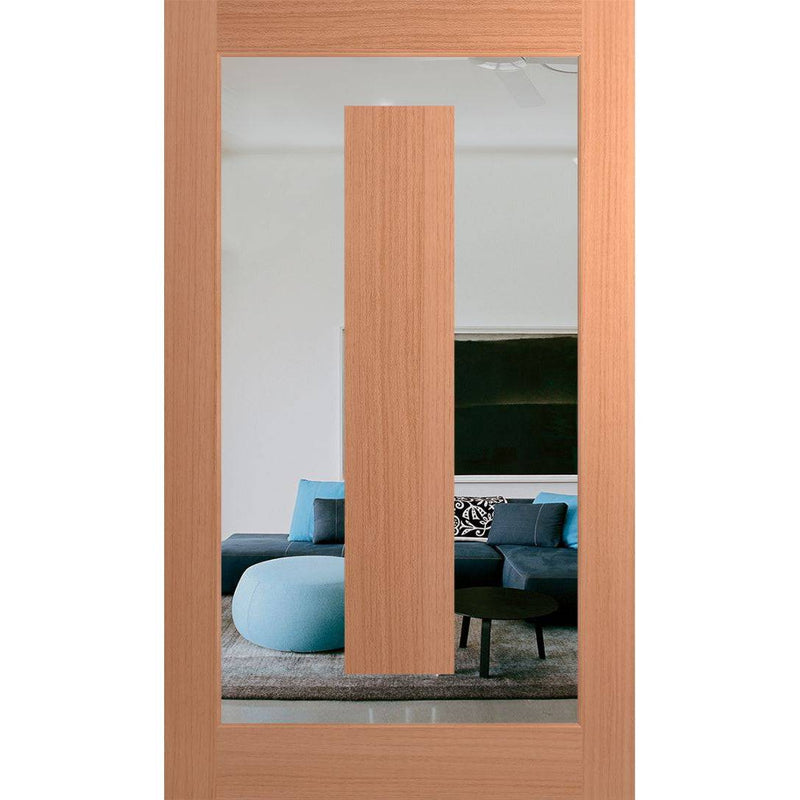 Hume Doors Illusion XIL21 (2040mm x 1200mm x 40mm) Engineered Joinery SPM Clear Entrance Door - Sydney Home Centre