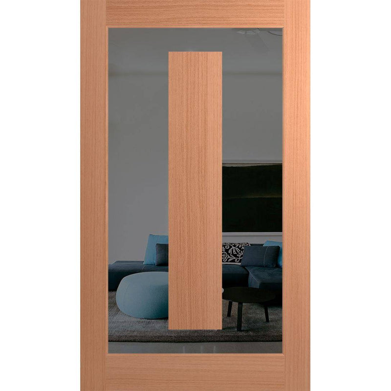 Hume Doors Illusion XIL21 (2340mm x 1200mm x 40mm) Engineered Joinery SPM Grey Tint Entrance Door - Sydney Home Centre