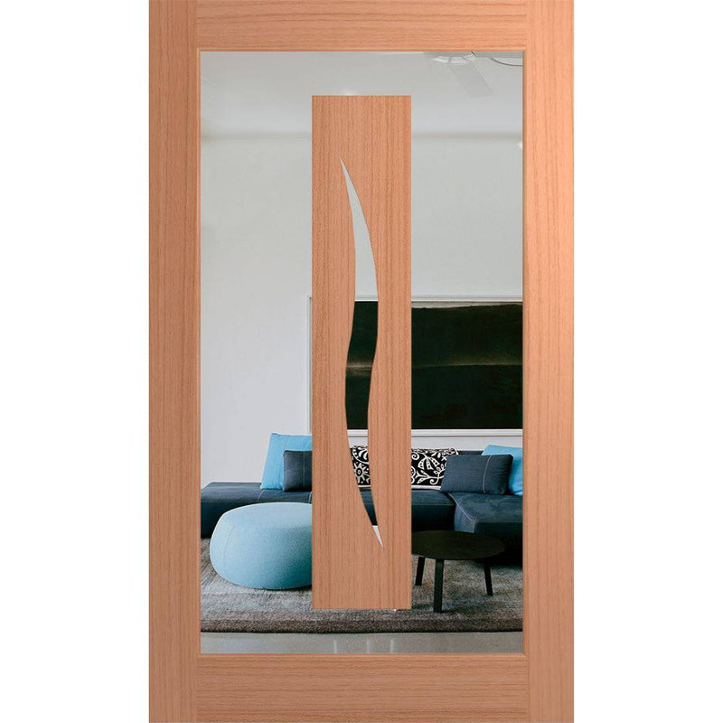 Hume Doors Illusion XIL26 (2040mm x 1200mm x 40mm) Engineered Joinery SPM Clear Entrance Door - Sydney Home Centre