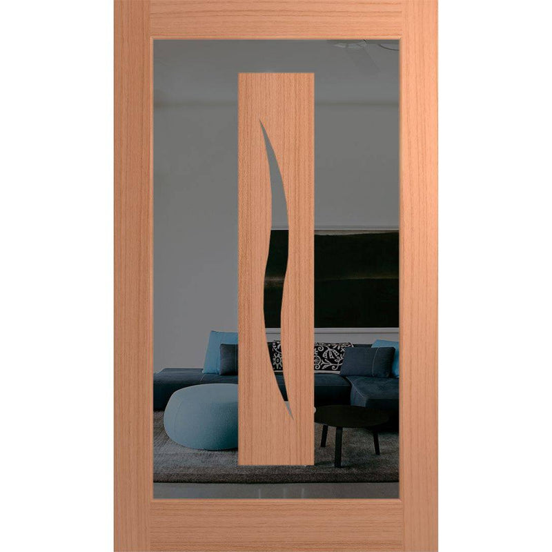 Hume Doors Illusion XIL26 (2040mm x 1200mm x 40mm) Engineered Joinery SPM Grey Tint Entrance Door - Sydney Home Centre