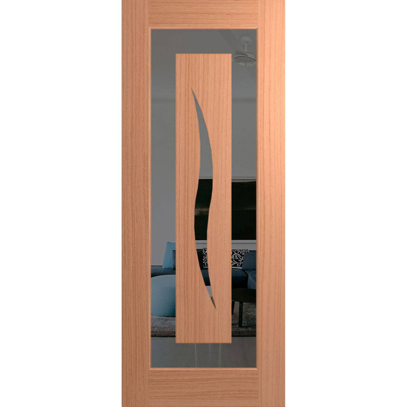 Hume Doors Illusion XIL6 (2040mm x 820mm x 40mm) Engineered Joinery SPM Grey Tint Entrance Door - Sydney Home Centre