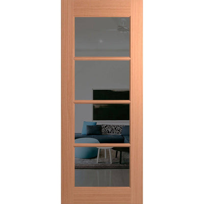 Hume Doors Joinery JST4 (2040mm x 720mm x 40mm) Engineered Joinery SPM Grey Tint Entrance Door - Sydney Home Centre