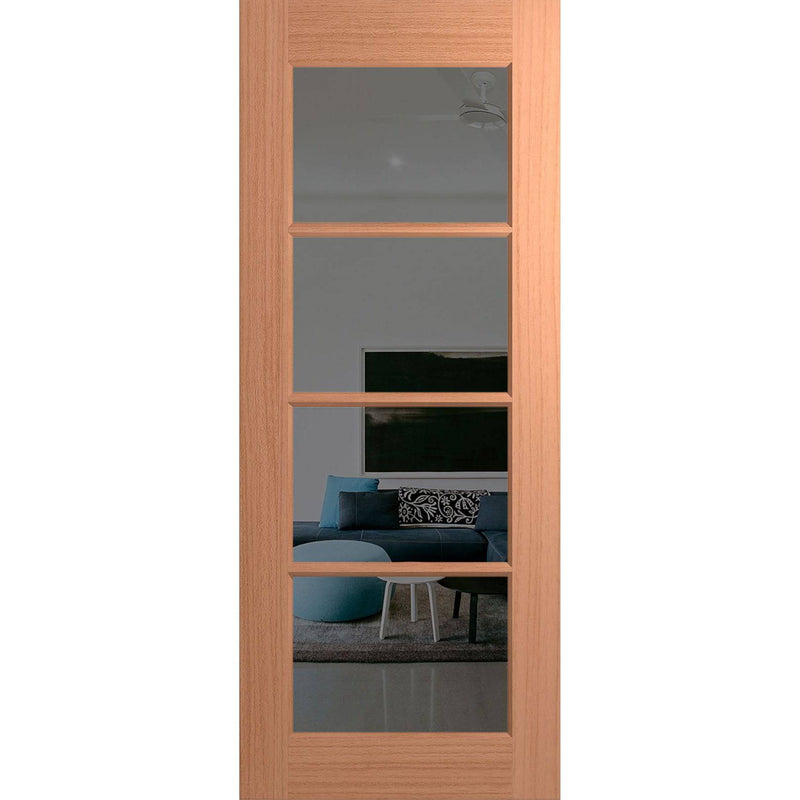 Hume Doors Joinery JST4 (2040mm x 820mm x 40mm) Engineered Joinery SPM Grey Tint Entrance Door - Sydney Home Centre