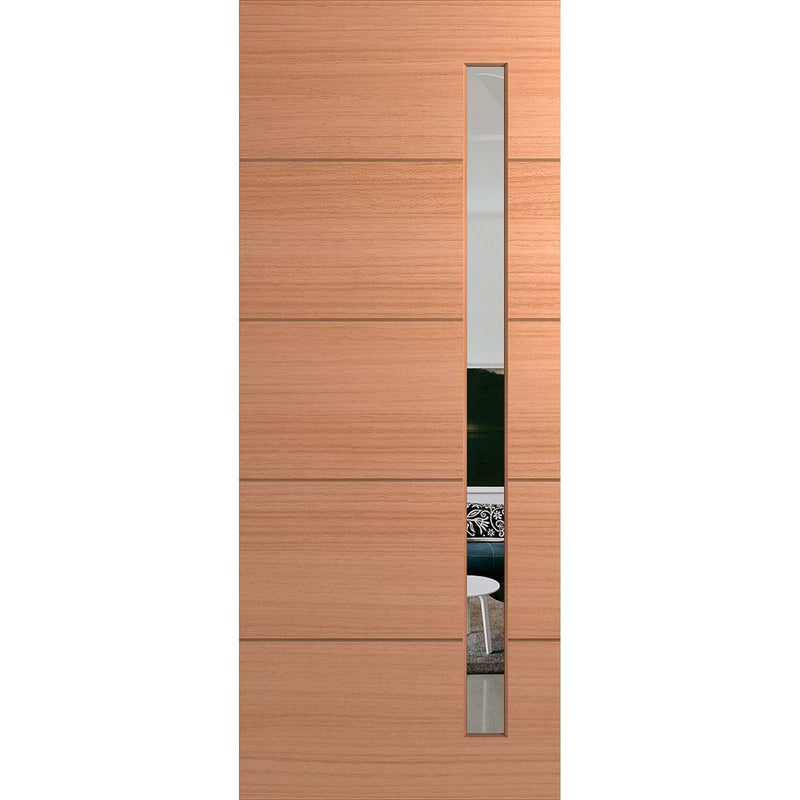Hume Doors Linear Entrance XLR160 (2040mm x 820mm x 40mm) SPM Clear Entrance Door - Sydney Home Centre