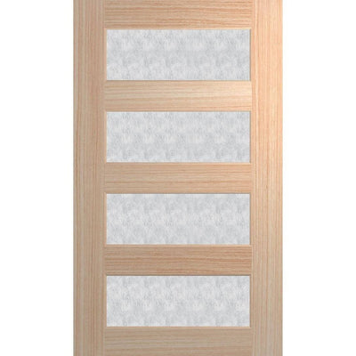 Hume Doors Savoy 1200 XS24 (2040mm x 1200mm x 40mm) Blackbutt Rice Paper Entrance Door - Sydney Home Centre