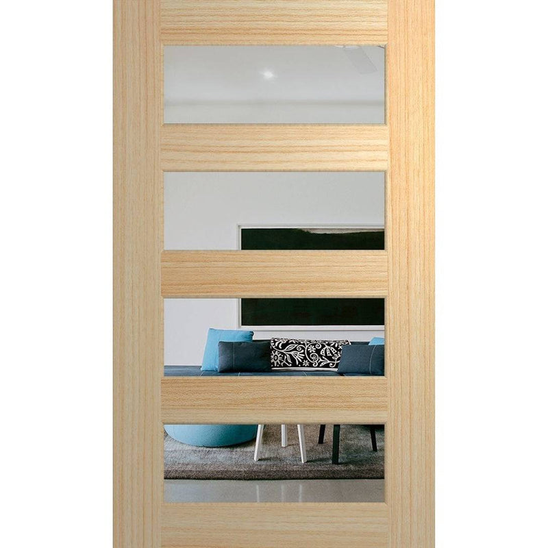 Hume Doors Savoy 1200 XS24 (2040mm x 1200mm x 40mm) Tas Oak Clear Entrance Door - Sydney Home Centre