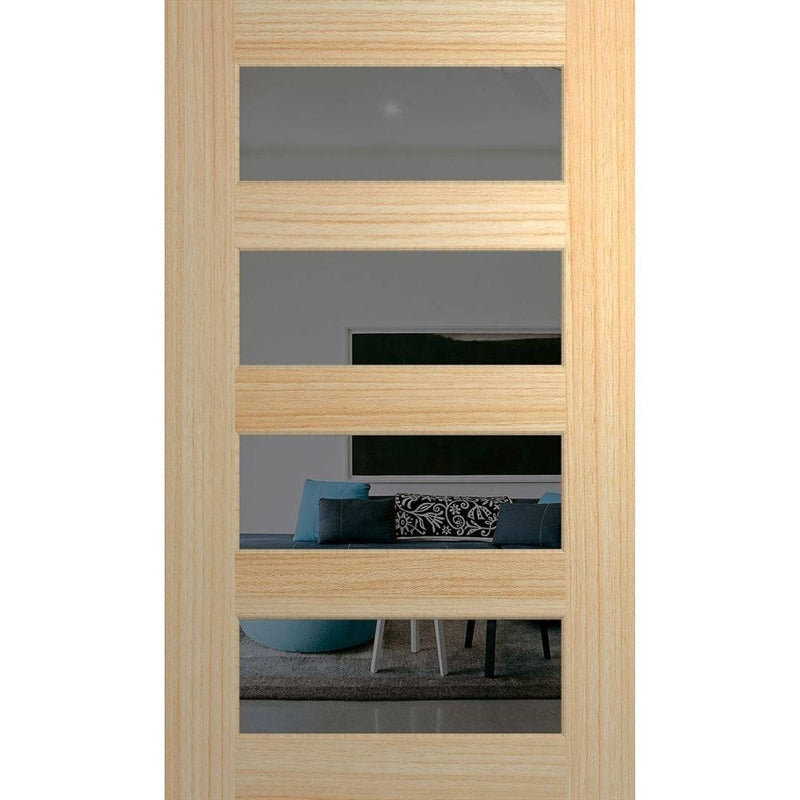 Hume Doors Savoy 1200 XS24 (2040mm x 1200mm x 40mm) Tas Oak Grey Tint Entrance Door - Sydney Home Centre