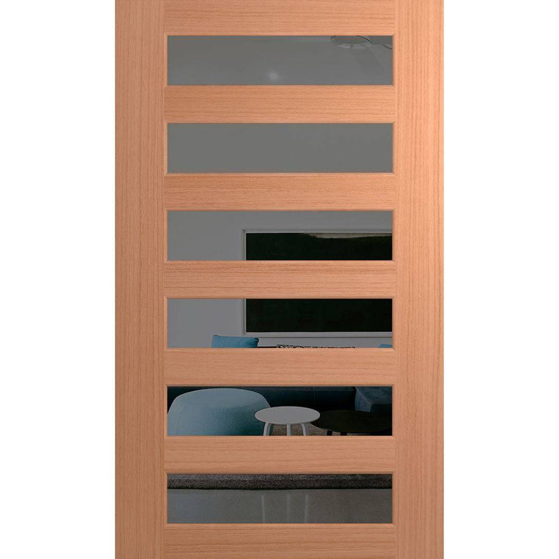 Hume Doors Savoy 1200 XS26 (2040mm x 1200mm x 40mm) SPM Grey Tint Entrance Door - Sydney Home Centre
