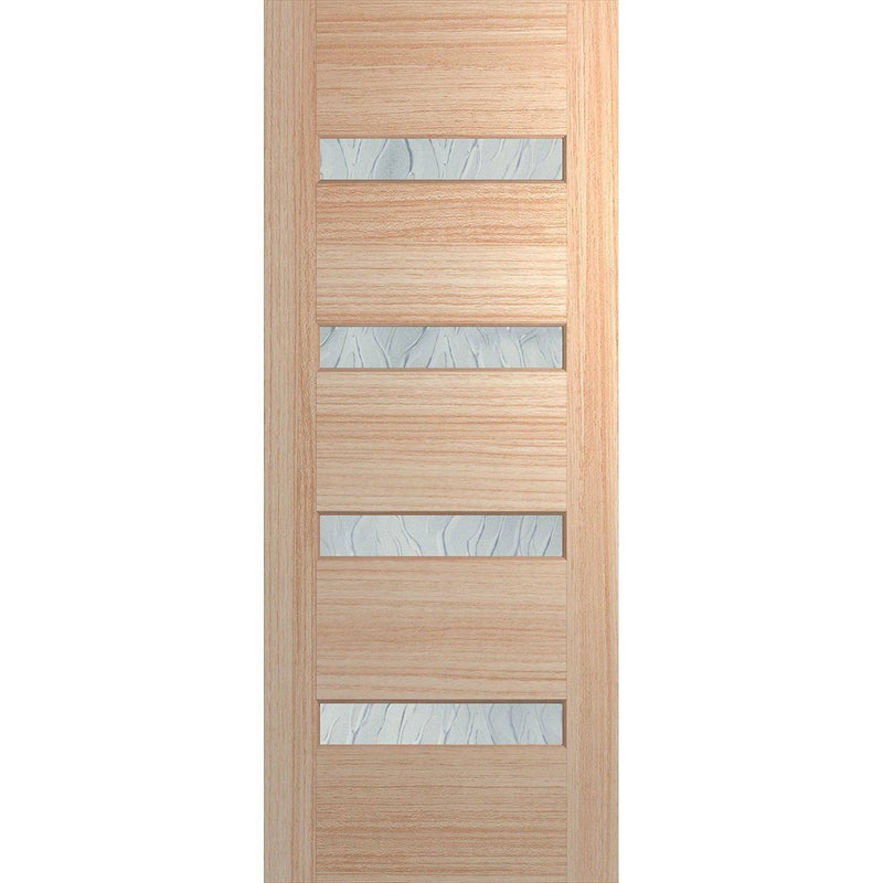 Hume Doors Savoy 820 XS11 (2040mm x 820mm x 40mm) Blackbutt Africana Entrance Door - Sydney Home Centre