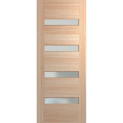 Hume Doors Savoy 820 XS11 (2040mm x 820mm x 40mm) Blackbutt Geostep Entrance Door - Sydney Home Centre