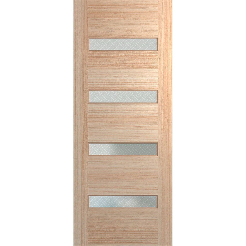 Hume Doors Savoy 820 XS11 (2040mm x 820mm x 40mm) Blackbutt Geostep Entrance Door - Sydney Home Centre